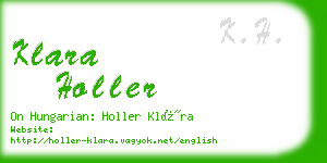 klara holler business card